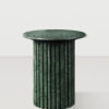 Green Marble Round Pedestal Table line art work design