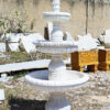 White Marble Fountain , Garden Fountain , 3 Plate White Fountain