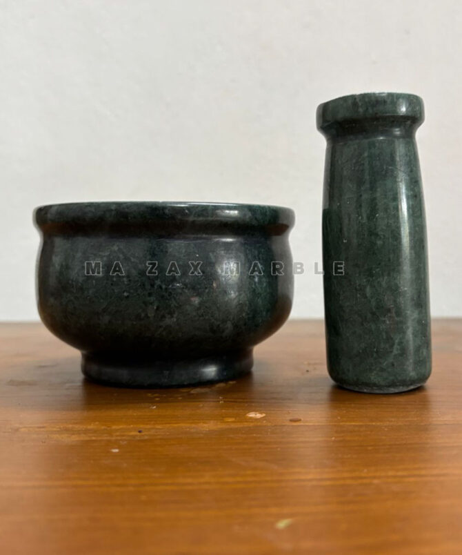 Green Mortal Pestel | Imam dasta | Stone Mortar and Pestle Set - Image 4