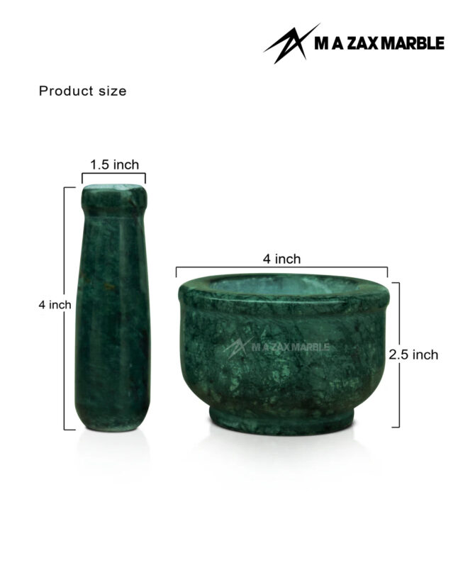 Green Mortal Pestel | Imam dasta | Stone Mortar and Pestle Set
