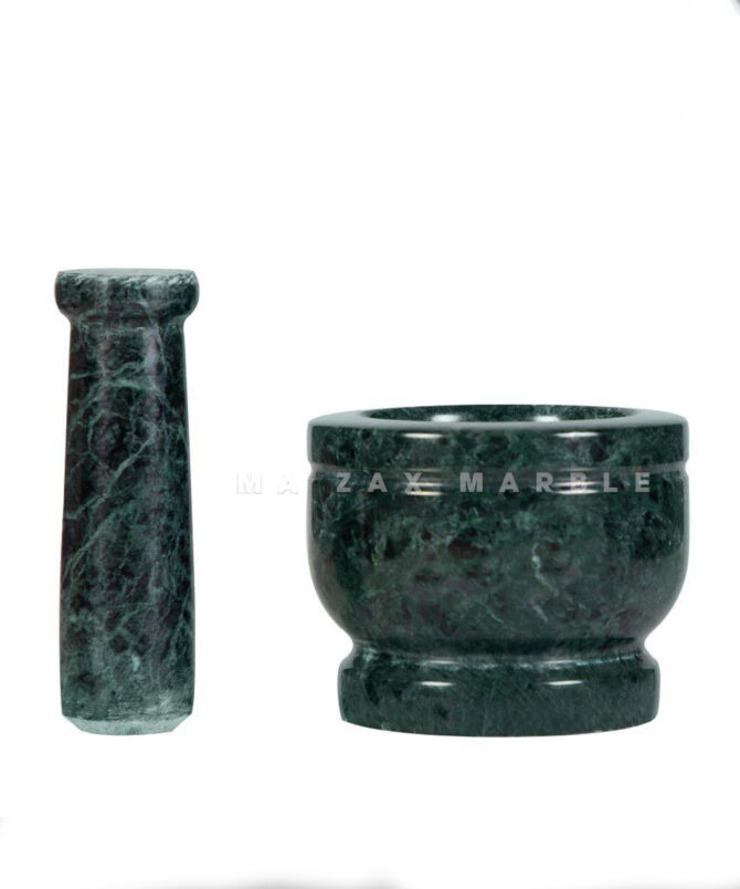 Green Marble Mortal and Pestle Best kitchen Pest tool size 3x3 inch Spice & Herb Grinder