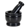 Black Marble Mortal and Pestle Best kitchen Pest tool size 3x3 inch Spice & Herb Grinder