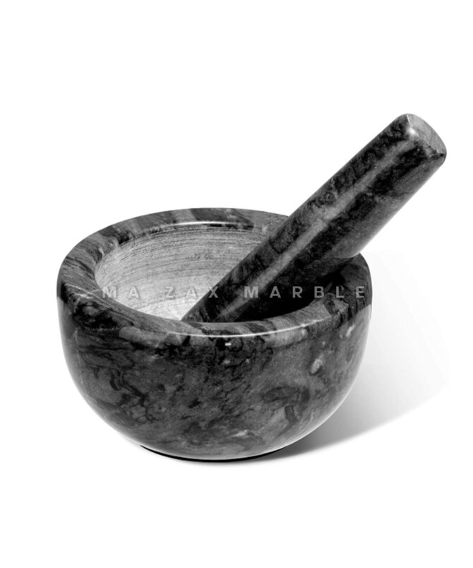 Mortar and Pestle, Imamdasta Spice herb Grinder Pill Made by Black Marble