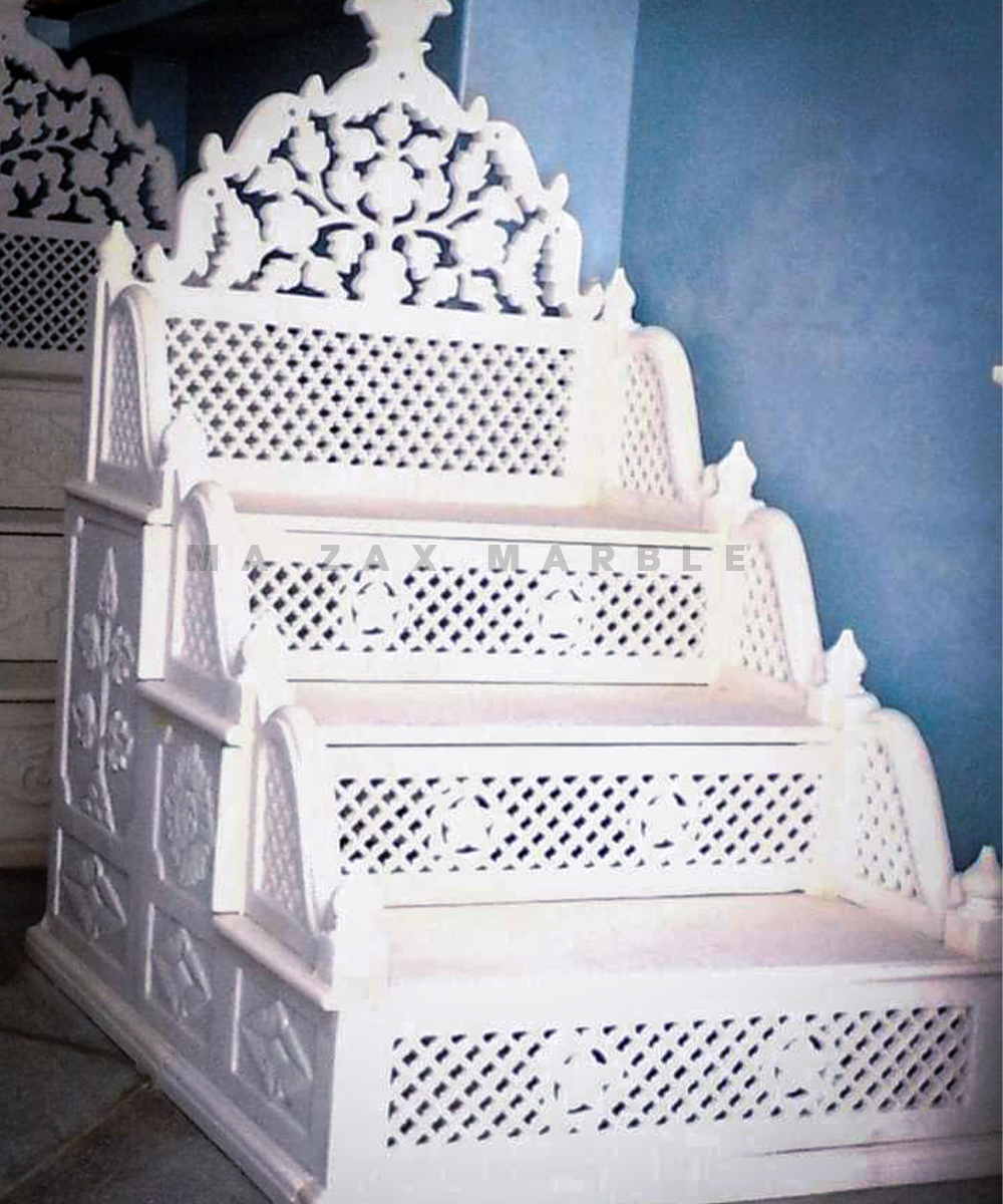 White Makrana Marble Minbar , Mimber