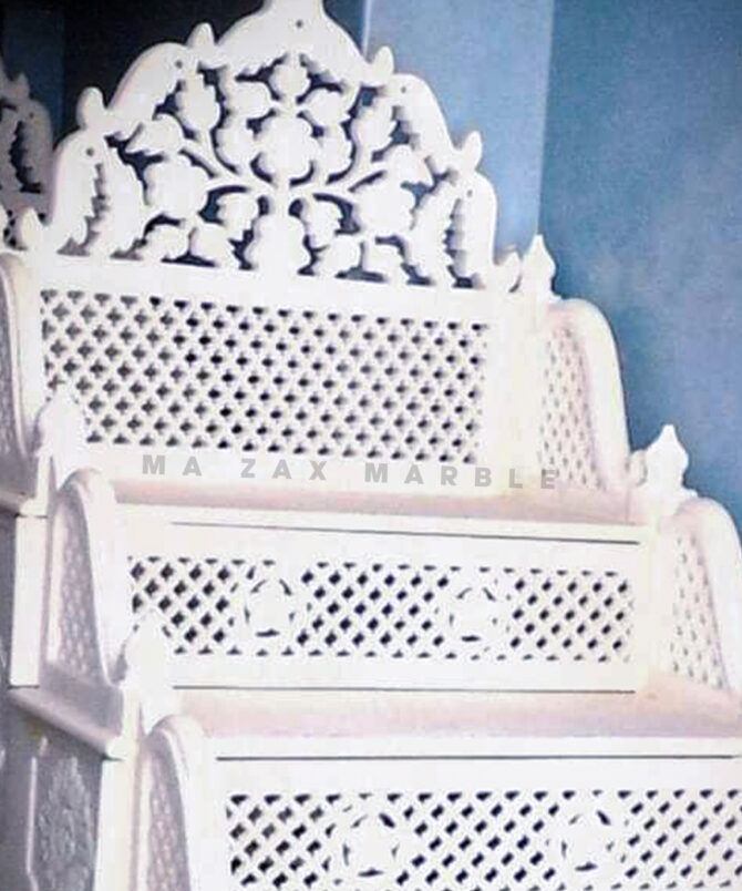 White Makrana Marble Minbar , Mimber - Image 2
