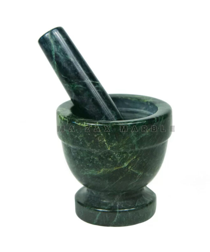 Green Marble Mortal Pastale , Imamdasta , Hand Grinder Use kitchen best tool