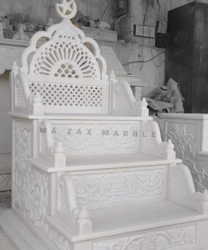 White Makrana Marble Minbar , Mimber