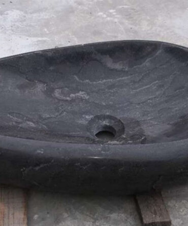 Black Stone Wash Basin unique ship shape