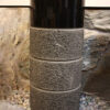 Black Stone texture and Polish Unique Pedestal Wash Basin