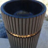 Natural Black Stone Fluted Pedestal Wash Basin