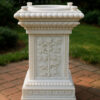 White Marble Flower Tulsi Pots I White Stone Tulsi Vrindavan | Tulsi Kyara