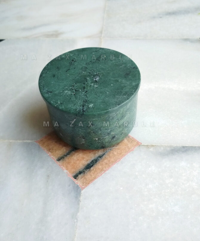 Handcrafted Green Stone Jewelry Box with Elegant Storage for Rings & Accessories | Premium Gifts | M A Zax Marble - Image 2
