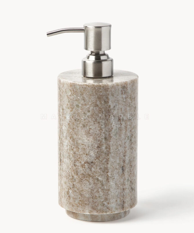 Premium Beige Marble Bathroom Set – 4-Piece Countertop Organizer - Image 2