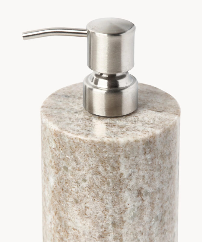 Premium Beige Marble Bathroom Set – 4-Piece Countertop Organizer - Image 3