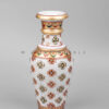 Elegant White Makrana Marble Pot | Handcrafted Decorative Vase & Planter | Unique painting and diamond work golden paint luxury look