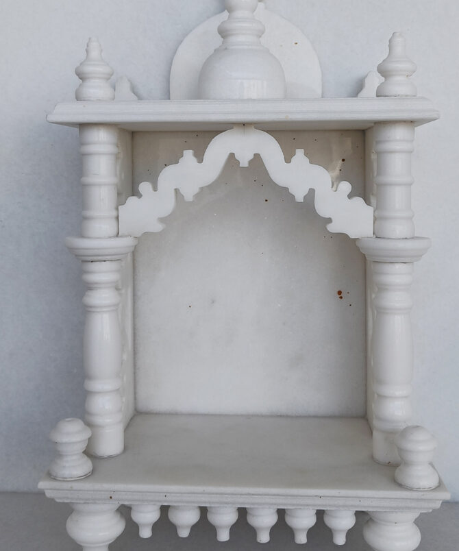 Premium White  Makrana Marble Carving Temple for Home & Office | Handcrafted Hindu Mandir and Temple - Image 2