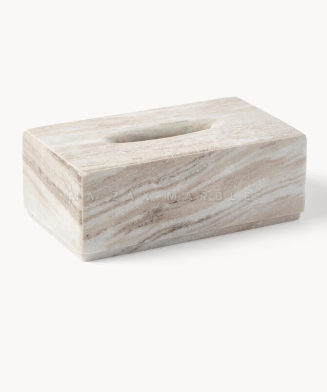 Premium Natural Marble Tissue Box Holder – Elegant Stone Decorative Accessory for Home & Office , Hotels | M A Zax Marble