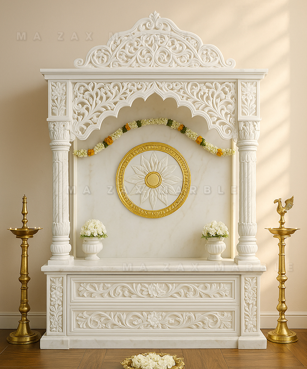 White Marble Temple | Modern Temple | Makrana Marble Pooja Temple