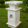 White Marble Tulsi Pot Decorate Home | Premium Marble Tulsi Stand