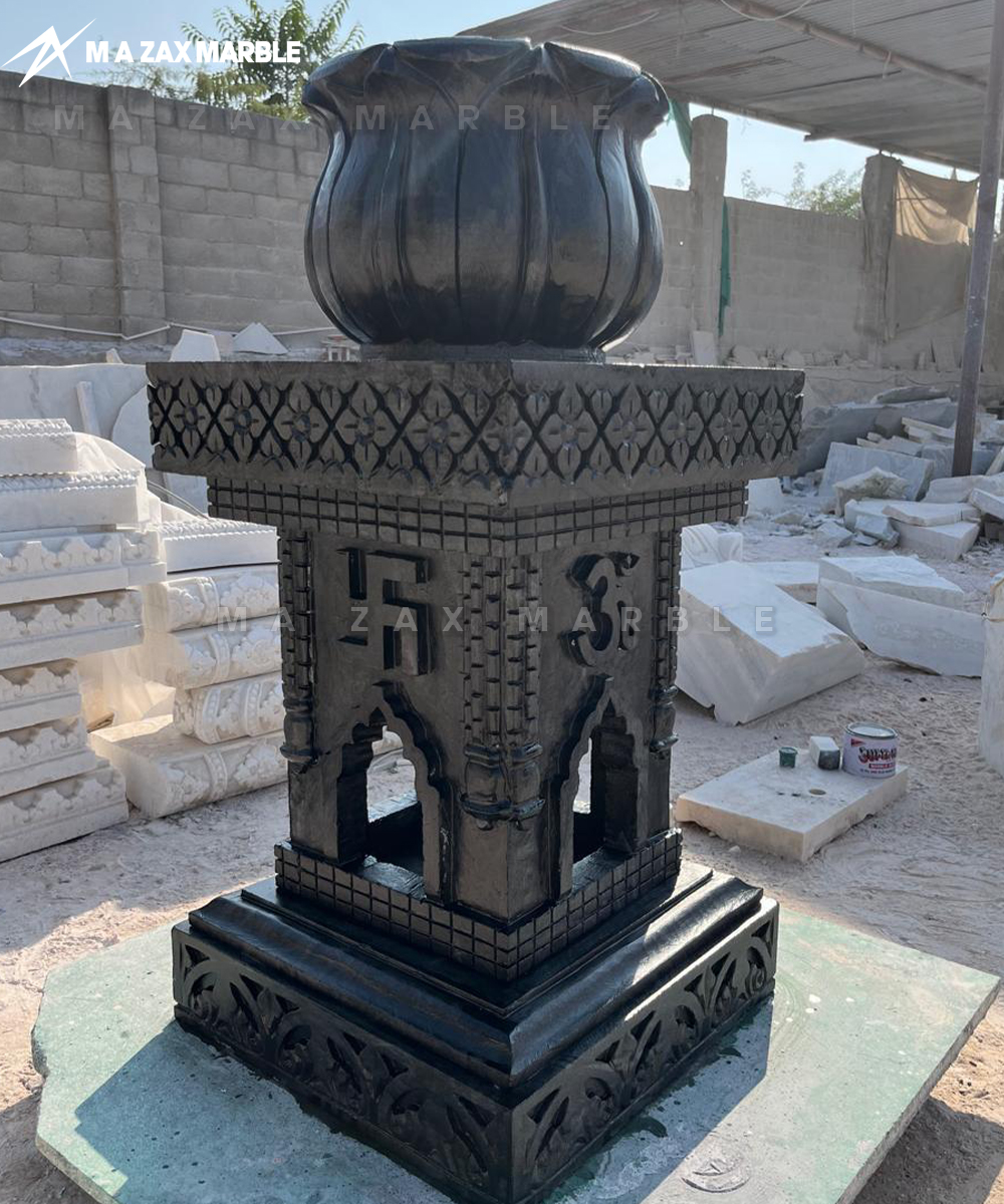 Black Stone Tulsi Brindavan is crafted from high-quality natural stone