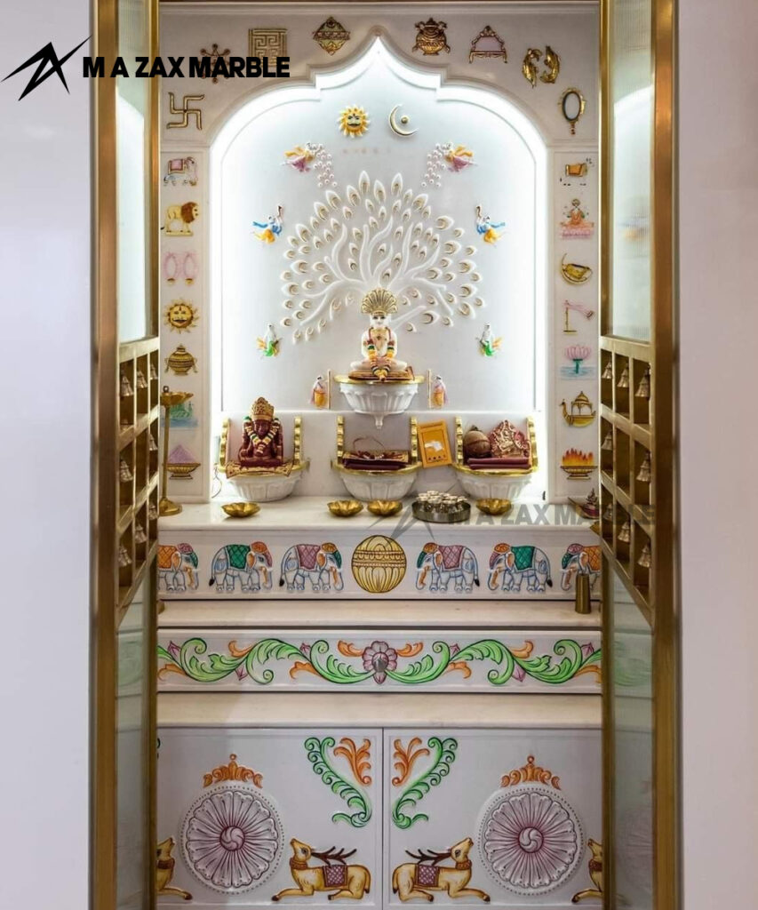 Best Makrana Marble Home Temple in India offers premium quality white marble mandir with elegant carving and customized designs. Made from original Makrana marble, our temples are durable, low maintenance, and perfect for home décor and पूजा space. We provide luxury marble temples with worldwide delivery. Contact us today for the best Makrana marble mandir price and latest designs for your home.