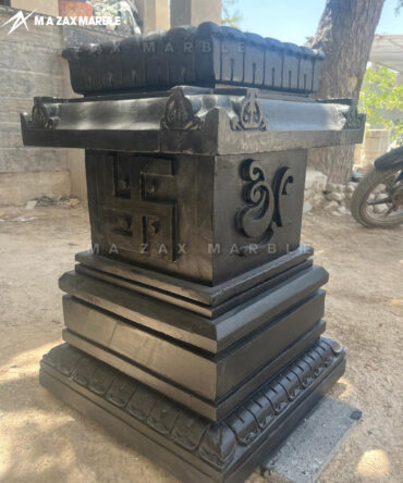 Material: Premium Black Marble/Stone Hand-carved traditional design with fine detailing Perfect for Tulsi plantation, home temple, balcony, and outdoor décor Strong, durable, and weather-resistant finish Adds divine energy and elegance to your home