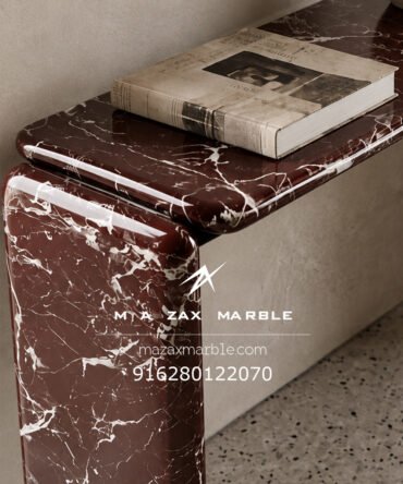 Rosso Levanto Marble Console Table | Luxury Handcrafted Marble Furniture