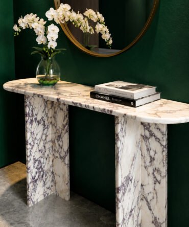 Luxury Marble Console Table | Natural Stone Entryway Table | M A Zax Marble